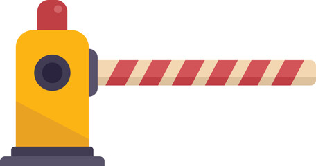 Flash light barrier icon flat vector. Train road. Stop closed isolated