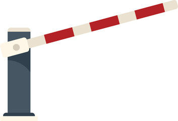 Barrier icon flat vector. Sign obstacle. Danger protection isolated