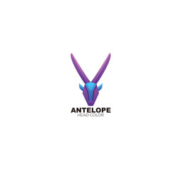 antelope logo colorful template design icon