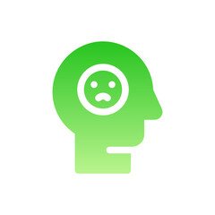 sad flat gradient icon