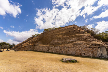 Beautiful view of the ancient ruins of the Mayan city of Monte Alban.