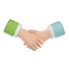 3d icon handshake collaboration hand gesture