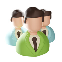 3d Business People Users Icon