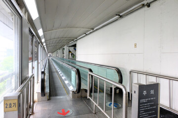 escalator in station