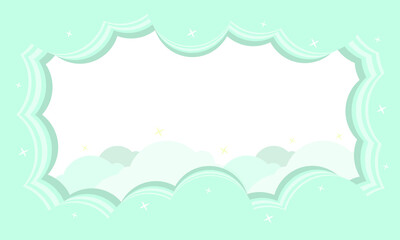 Obraz premium Abstract kawaii clouds on pastel background.