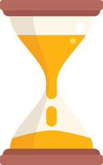 Hourglass icon flat vector. Clock project. School team isolated
