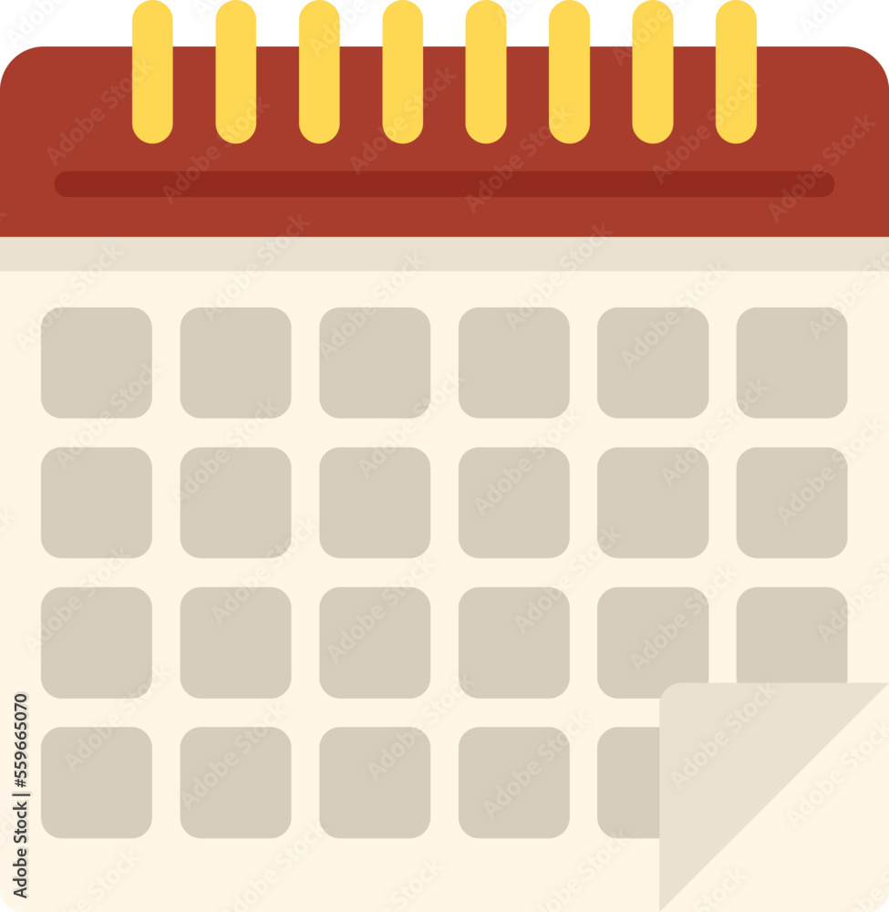 Poster calendar data icon flat vector. time work. control task isolated