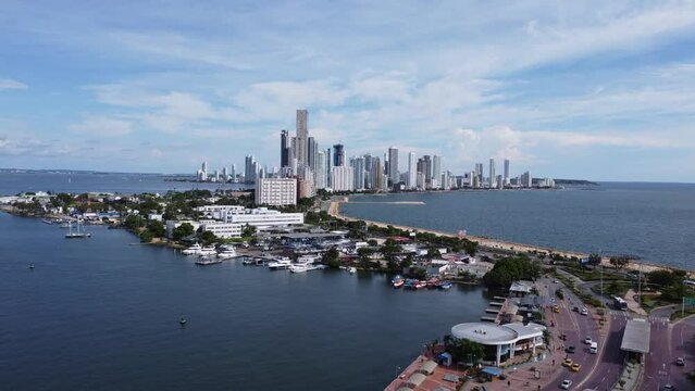 View of the Bocagrande area. Cartagena, Colombia
