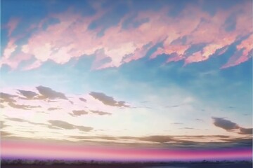 Fototapeta na wymiar pink and light blue sky at dusk