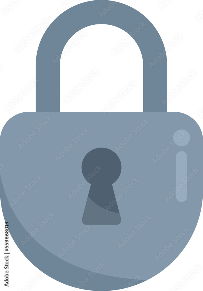Poster privacy locker icon flat vector. computer protect. padlock security isolated