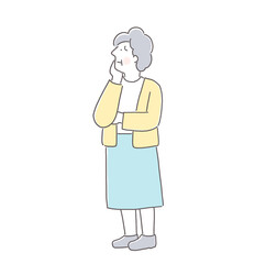 困った顔のおばあちゃん