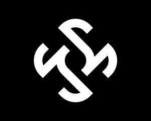 Abstract Shuffle Motion Rotate Circular Spin Loop Infinity Eternity Curve Line Vector Logo Design