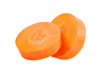 Carrot slices on transparent png