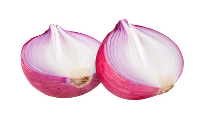 Red onion isolated on transparent png