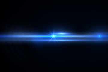 Natural, Sun flare on the black background