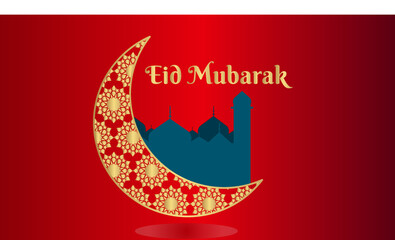 Vector eid mubarak ramadan kareem decorative background template design
