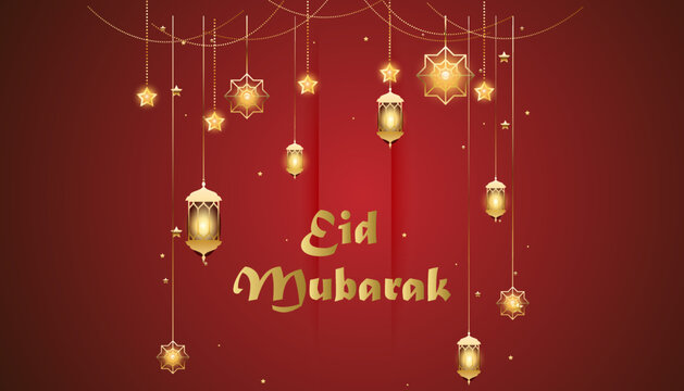 Vector eid mubarak ramadan kareem decorative background template design