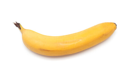 Yellow ripe banana isolated on white background