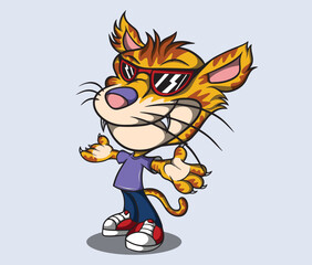 Mascot cartoon animal expresion vector design