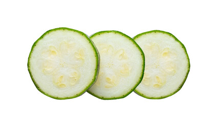 Slice of zucchini on transparent png