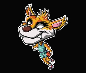 Mascot cartoon animal expresion vector design