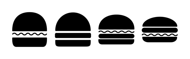 Burger icon vector for web and mobile app. burger sign and symbol. hamburger