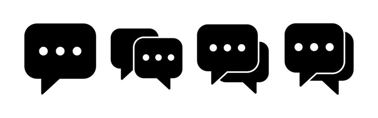 Fototapeta premium Chat icon vector for web and mobile app. speech bubble sign and symbol. comment icon. message