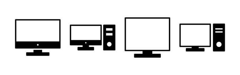Computer icon vector for web and mobile app. computer monitor sign and symbol