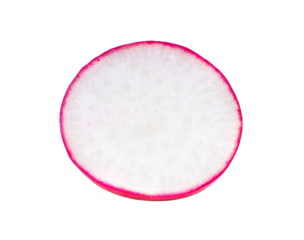 slice red radish on transparent png