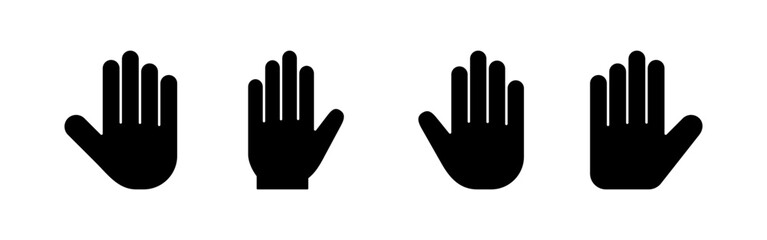 Hand icon vector for web and mobile app. hand sign and symbol. hand gesture