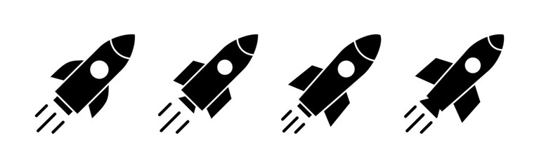 Rocket icon vector for web and mobile app. Startup sign and symbol. rocket launcher icon