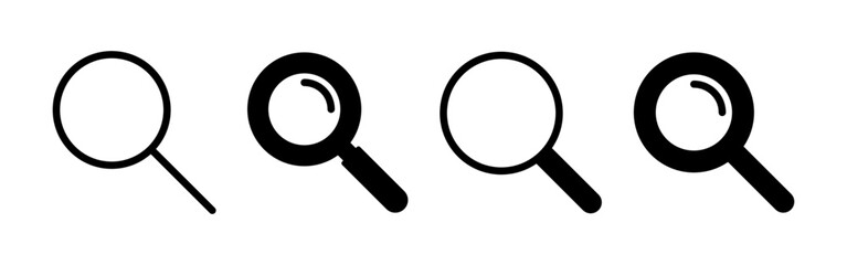 Search icon vector for web and mobile app. search magnifying glass sign and symbol