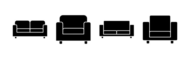 Sofa icon vector for web and mobile app. sofa sign and symbol. furniture icon