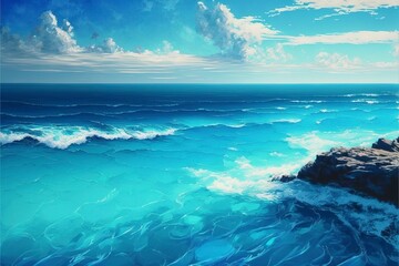 Fototapeta na wymiar Endless blue sea, beautiful