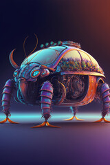 Alien metal beetle Robot