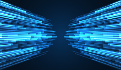 Digital technology background. Digital data square blue pattern pixel background