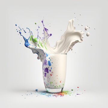 milk glass splash
