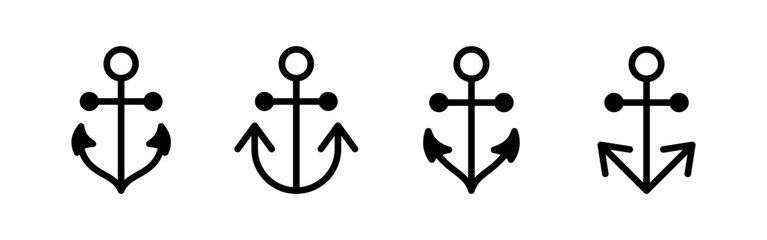 Anchor icon vector for web and mobile app. Anchor sign and symbol. Anchor marine icon.