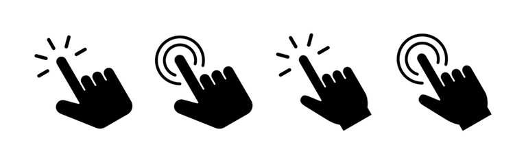 Fototapeta premium Hand click icon vector for web and mobile app. pointer sign and symbol. hand cursor icon