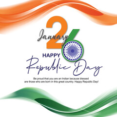 Happy republic day beautiful  banner 