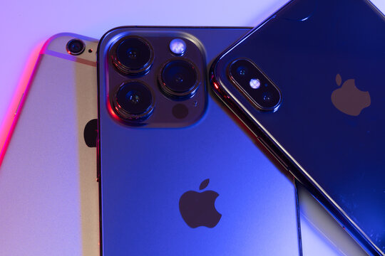Different Apple iPhone models, from iPhone 6, X 10 to iPhone 13 Pro