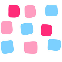 Paint brusn cartoon cute abstract clipart.