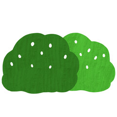 Paint brusn cartoon cute bush clipart.