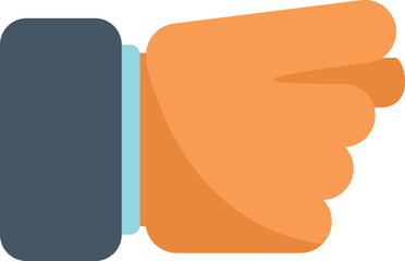 Joke gesture icon flat vector. Arm pose. Up point isolated