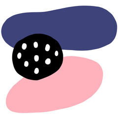 Paint brusn cartoon cute abstract clipart.