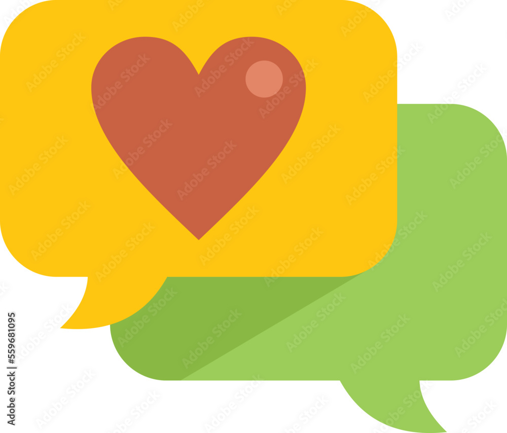 Poster chat icon flat vector. web contact. software app isolated