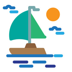 Sea Flat Icon