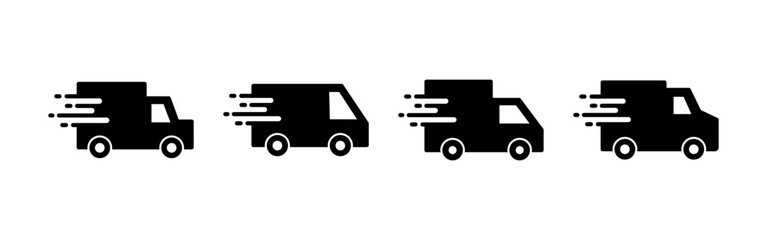 Delivery truck icon vector for web and mobile app. Delivery truck sign and symbol. Shipping fast delivery icon