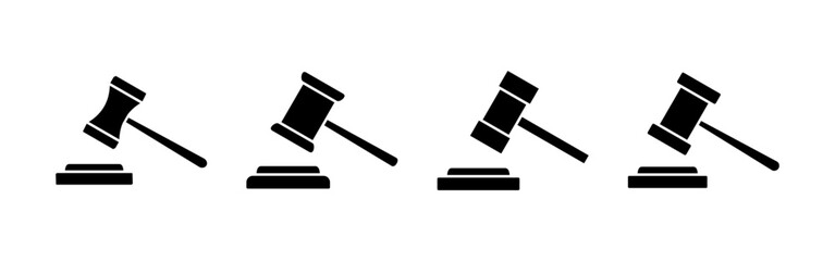 Gavel icon vector for web and mobile app. judge gavel sign and symbol. law icon. auction hammer
