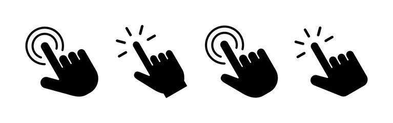 Hand click icon vector for web and mobile app. pointer sign and symbol. hand cursor icon